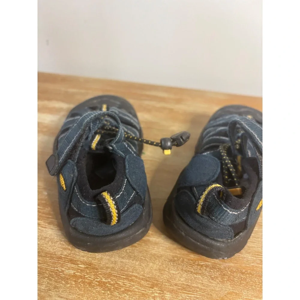 Keen Newport H2 Kids Navy Blue Yellow Waterproof Hiking Sandals 1026279 SZ‎ 10